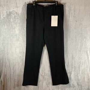 Roland Mouret Womens Pants 16 Holway Trousers Crepe Black Split Leg‎ Hem NWT